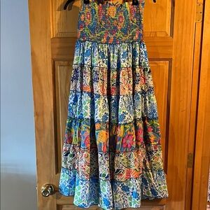 Colorful Patchwork Maxi Sundress